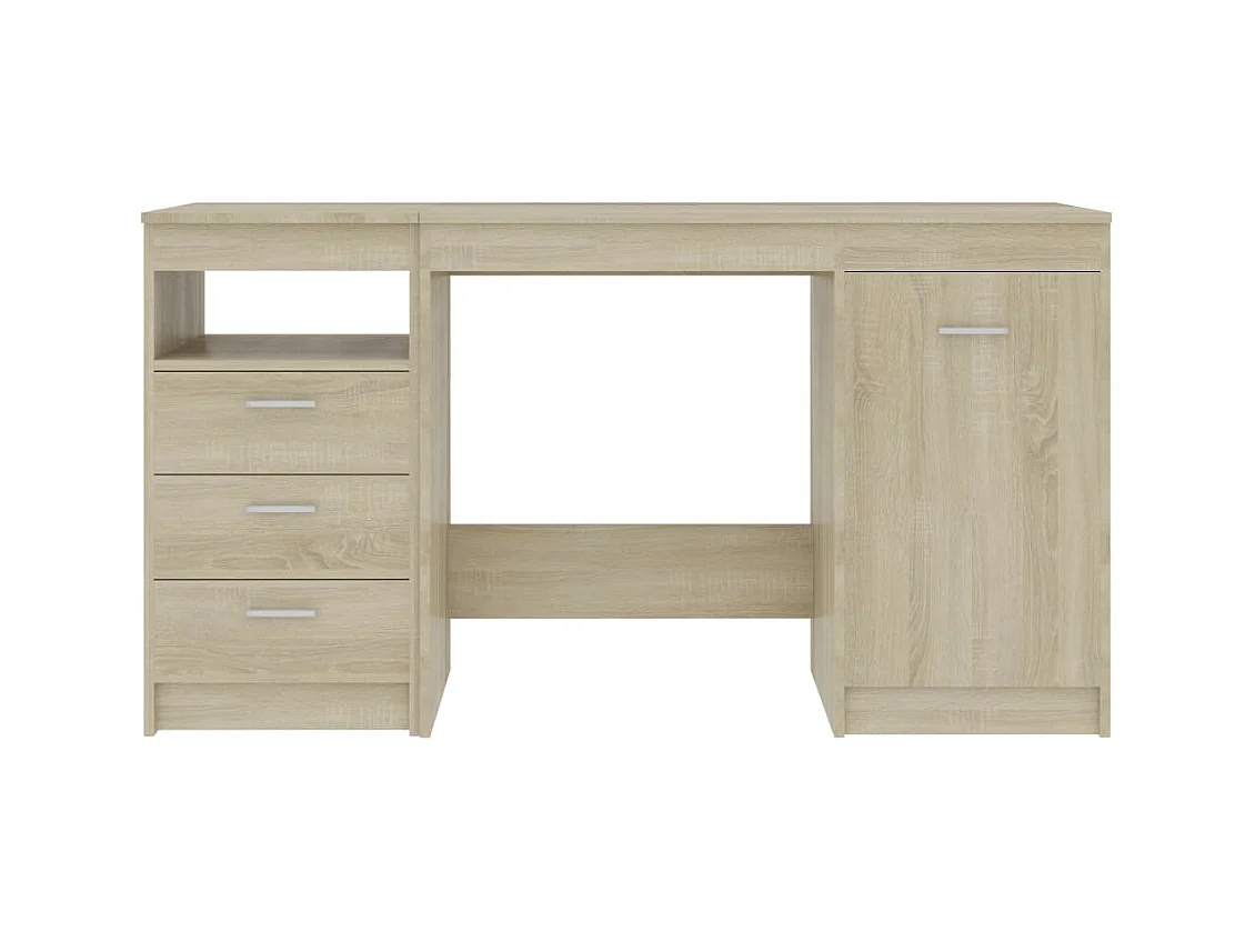 Hristina  Bureau Chêne sonoma 140x50x76 cm Bois d’ingénierie