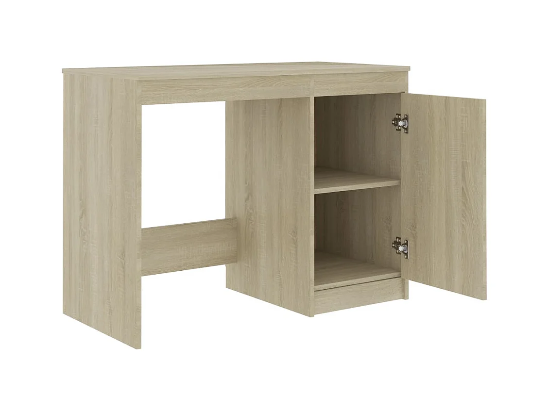 Hristina  Bureau Chêne sonoma 140x50x76 cm Bois d’ingénierie