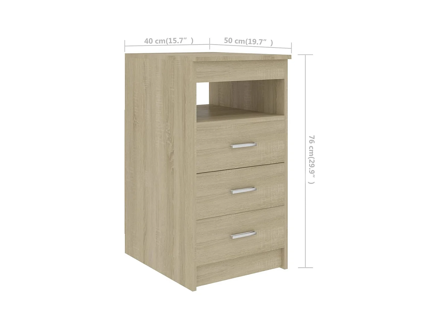 Hristina  Bureau Chêne sonoma 140x50x76 cm Bois d’ingénierie