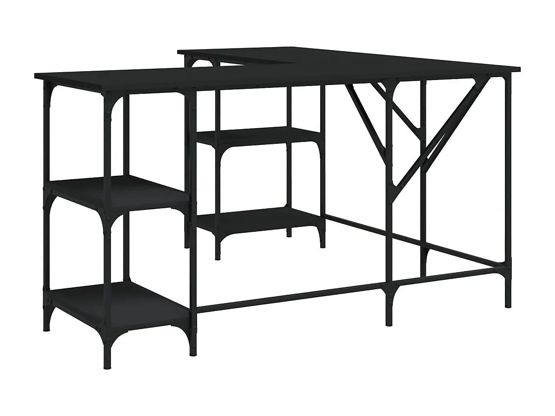 Amherst Junction  Bureau noir 139x139x75 cm bois d'ingénierie