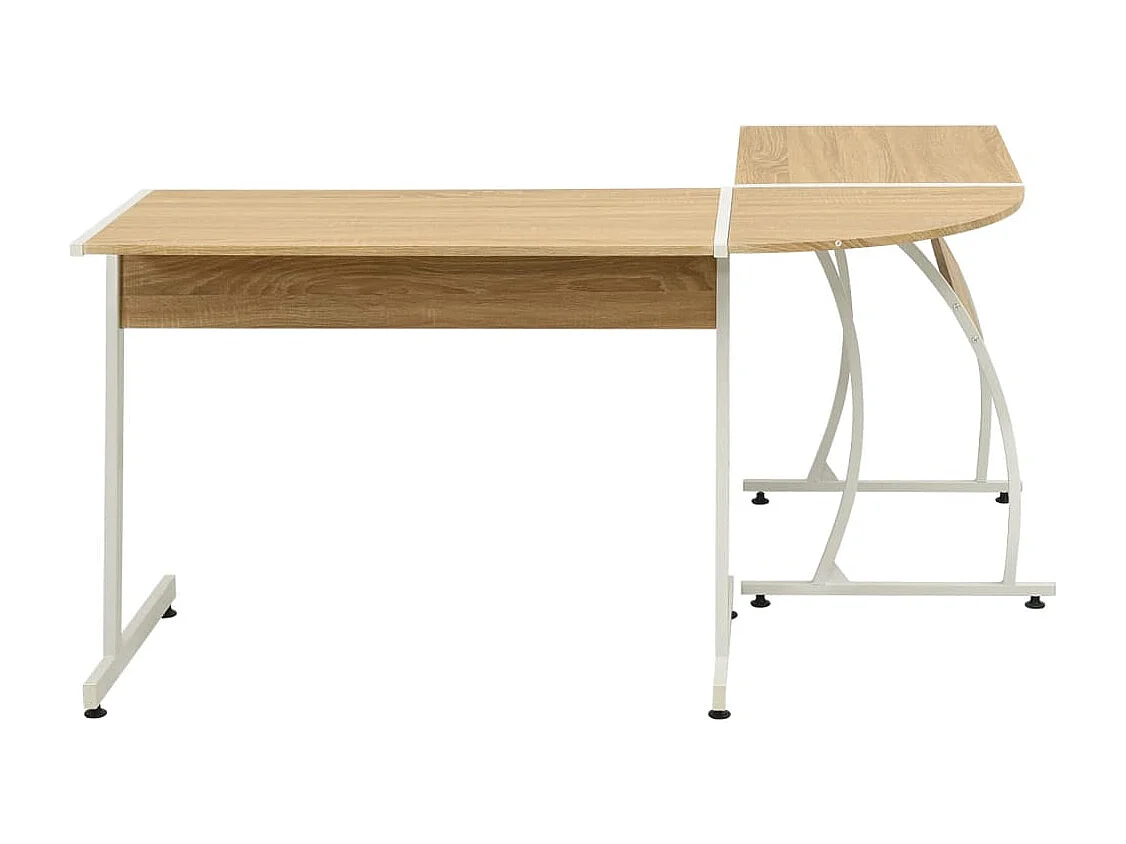 Erindor  Bureau d'angle en forme de L Chêne
