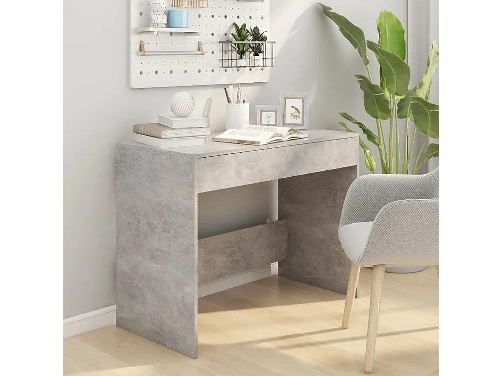 Williamsport  Bureau gris béton 101x50x76,5 cm bois d'ingénierie