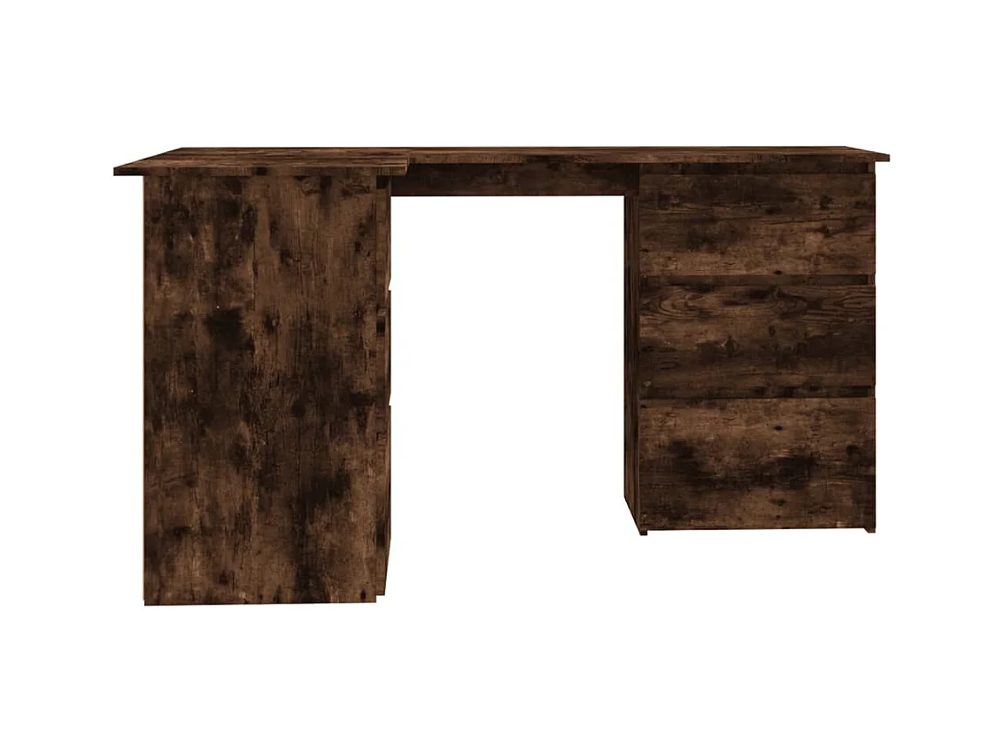 Savukoski  Bureau d'angle Chêne fumé 145x100x76 cm Bois d'ingénierie