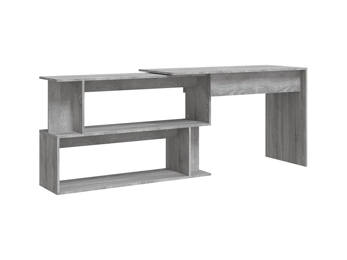 Jakobstad  Bureau d'angle Sonoma gris 200x50x76 cm Bois d'ingénierie