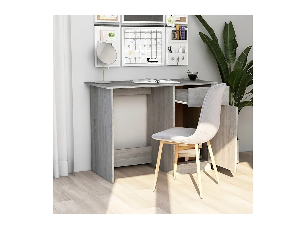 Adriano  Bureau Sonoma gris 100x50x76 cm Bois d'ingénierie
