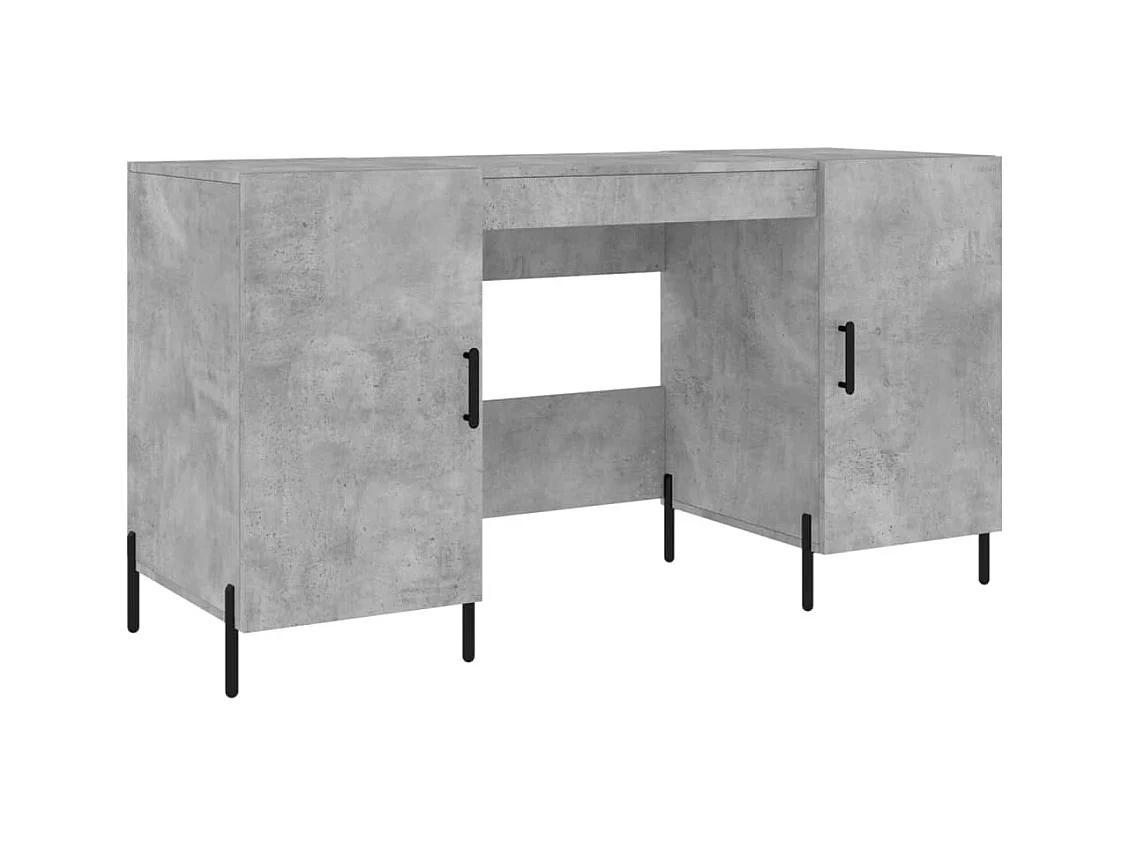 Fort Payne  Bureau gris béton 140x50x75 cm bois d'ingénierie