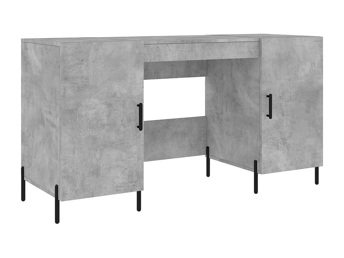Fort Payne  Bureau gris béton 140x50x75 cm bois d'ingénierie