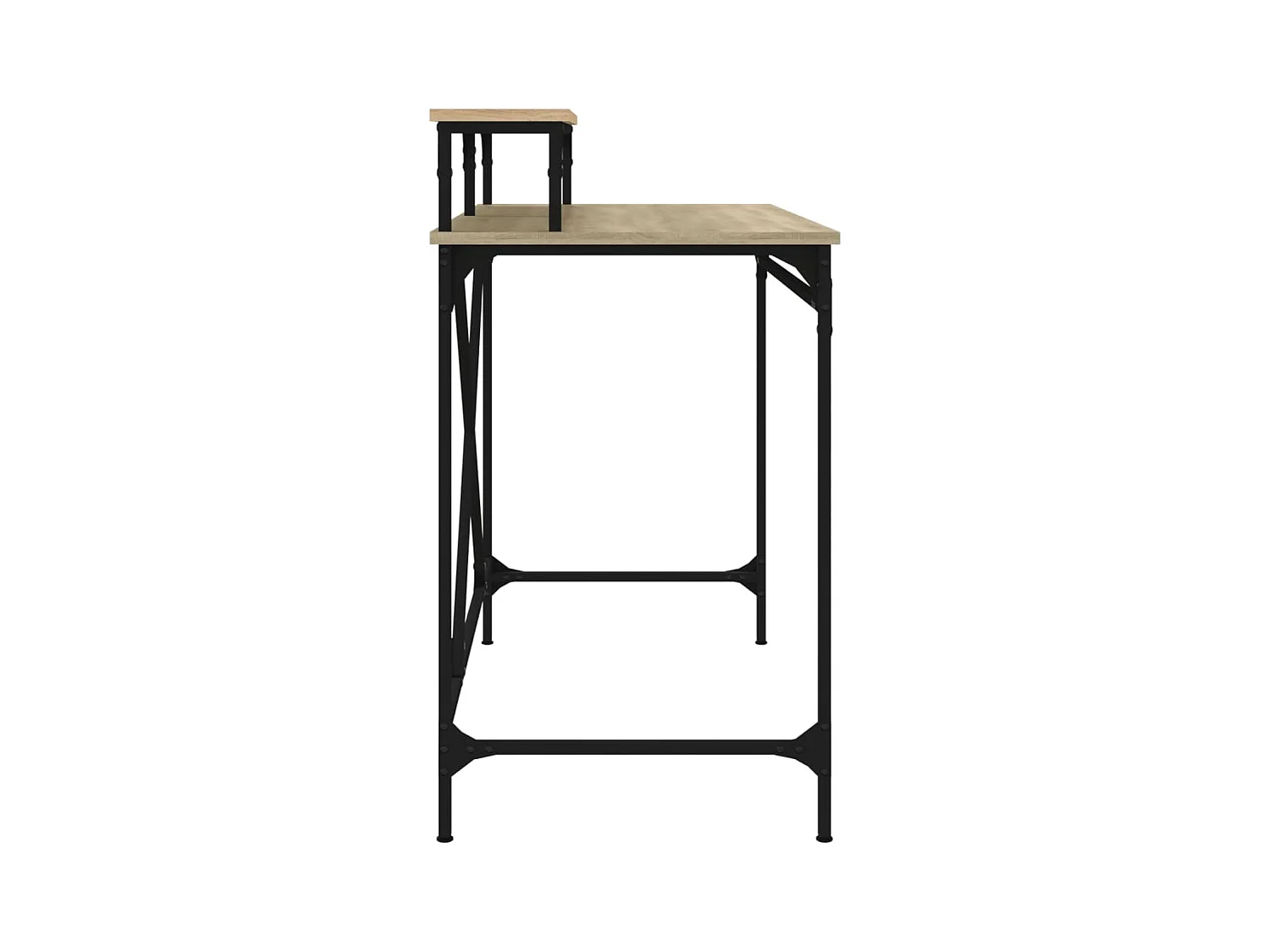 Fole  Bureau chêne sonoma 100x50x90 cm bois d'ingénierie et fer