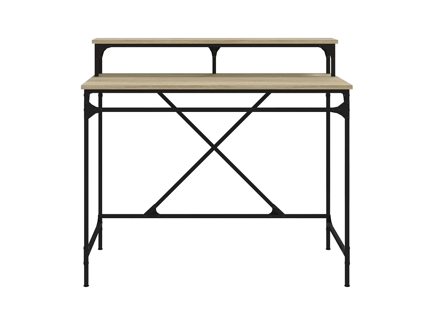 Fole  Bureau chêne sonoma 100x50x90 cm bois d'ingénierie et fer