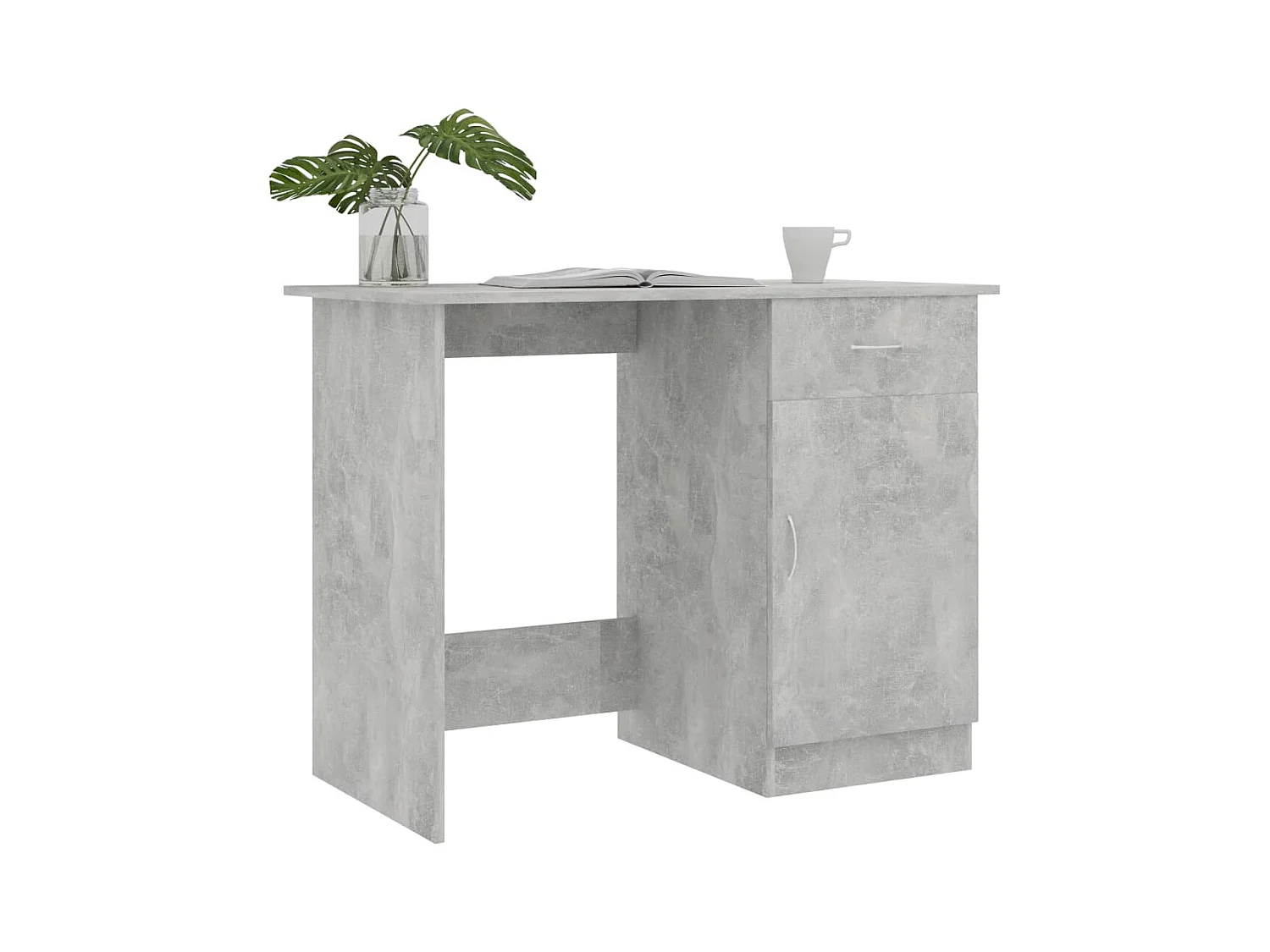Adriano  Bureau Gris béton 100x50x76 cm Bois d’ingénierie