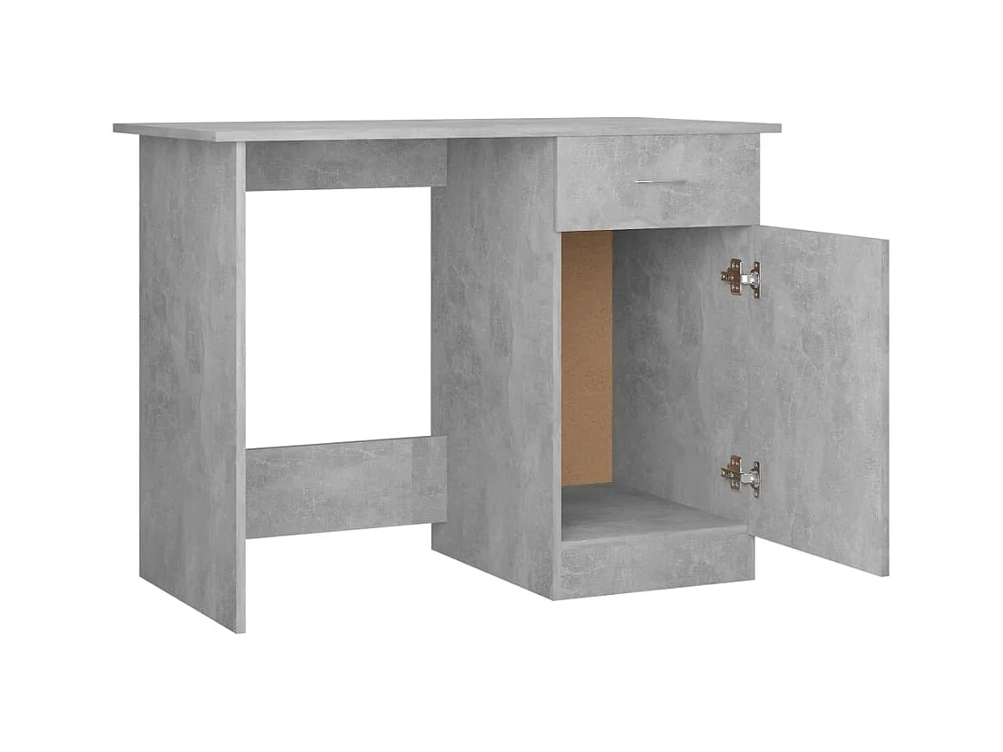 Adriano  Bureau Gris béton 100x50x76 cm Bois d’ingénierie