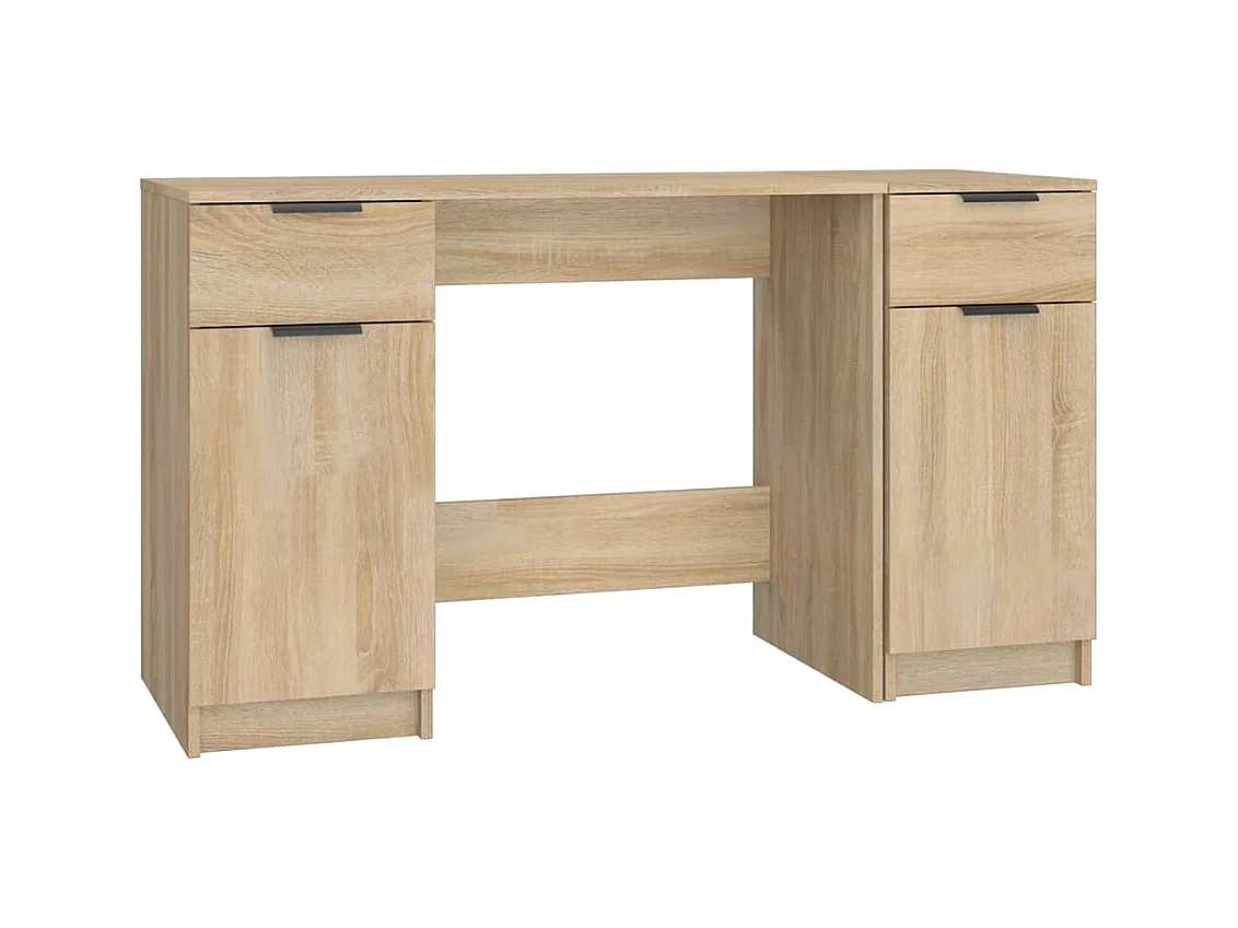 Samantha  Bureau avec armoire latérale Chêne sonoma Bois d'ingénierie