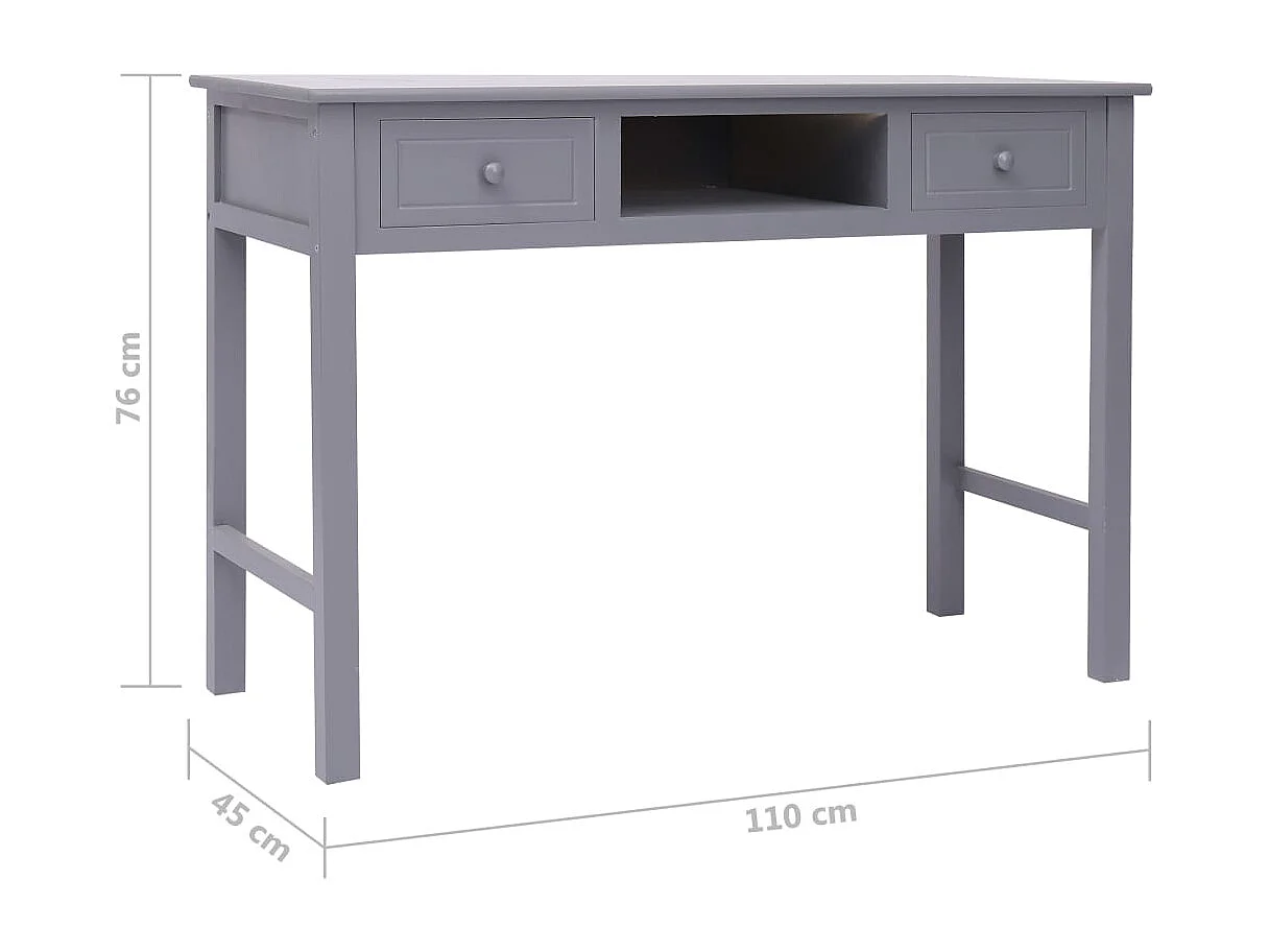 Almont  Bureau Gris 110 x 45 x 76 cm Bois