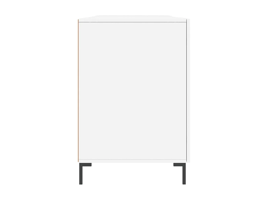 Ljorin  Bureau Blanc brillant 140x50x75 cm Bois d'ingénierie