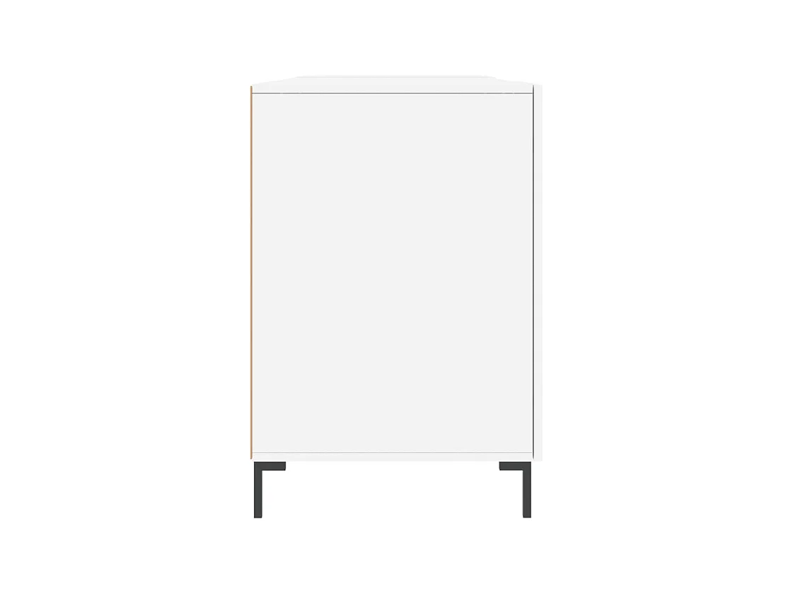 Ljorin  Bureau Blanc brillant 140x50x75 cm Bois d'ingénierie