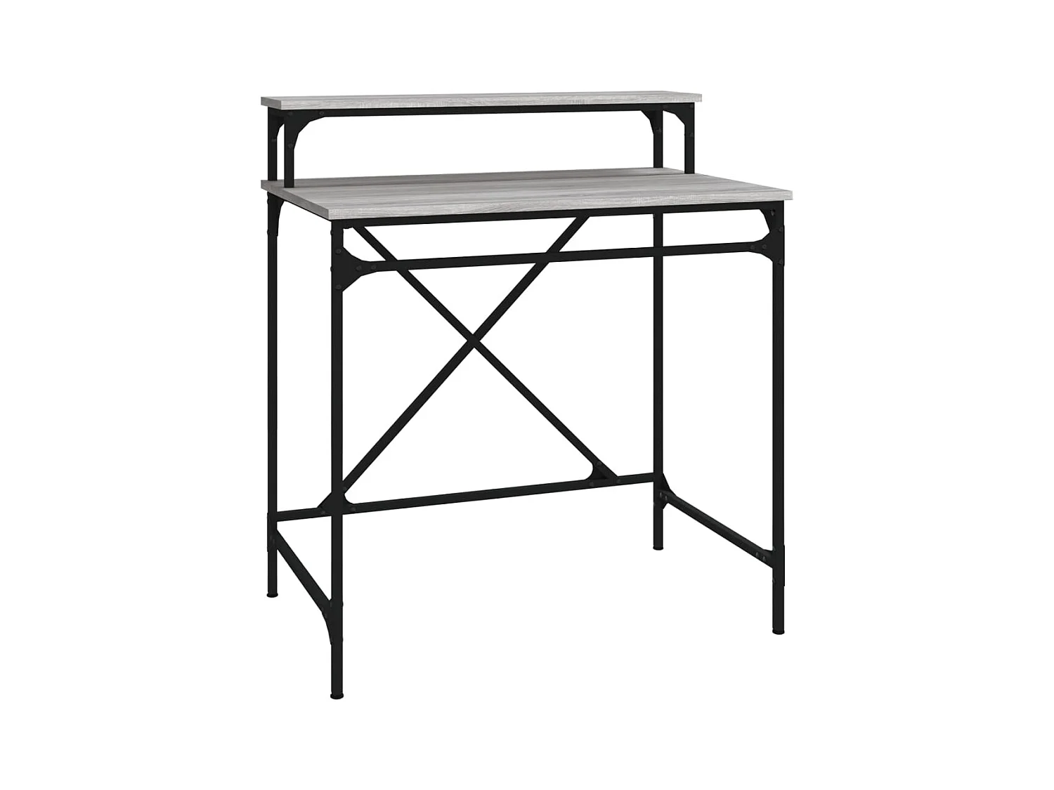 Fole  Bureau sonoma gris 80x50x90 cm bois d'ingénierie et fer