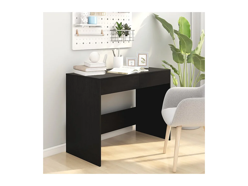 Williamsport  Bureau Noir 101x50x76,5 cm Bois d'ingénierie