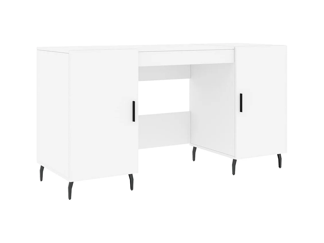 Rhea  Bureau blanc 140x50x75 cm bois d'ingénierie