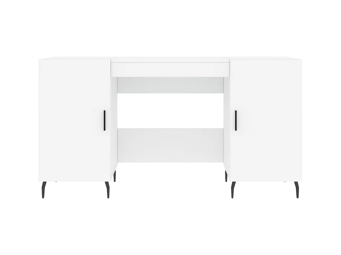 Rhea  Bureau blanc 140x50x75 cm bois d'ingénierie