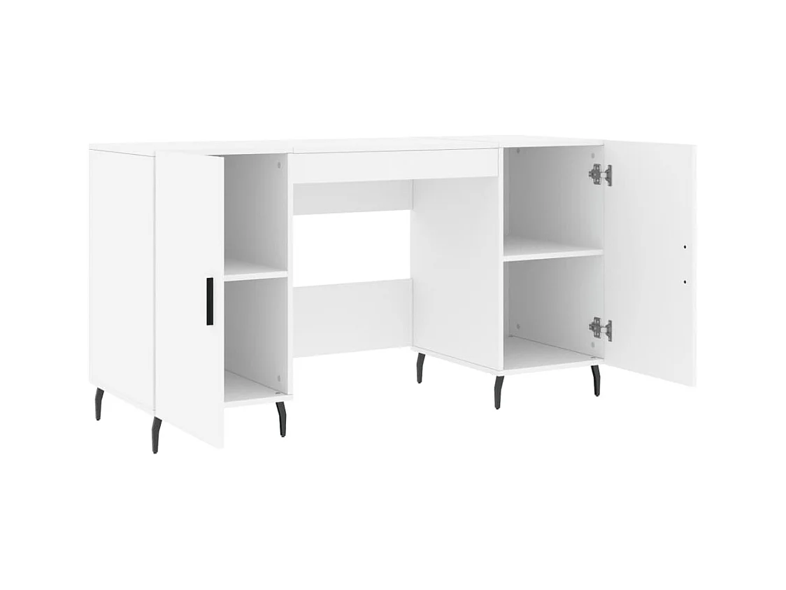 Rhea  Bureau blanc 140x50x75 cm bois d'ingénierie