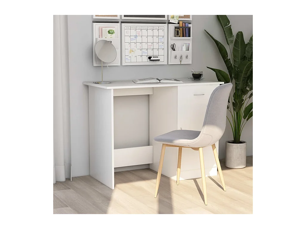 Adriano  Bureau Blanc 100x50x76 cm Bois d'ingénierie