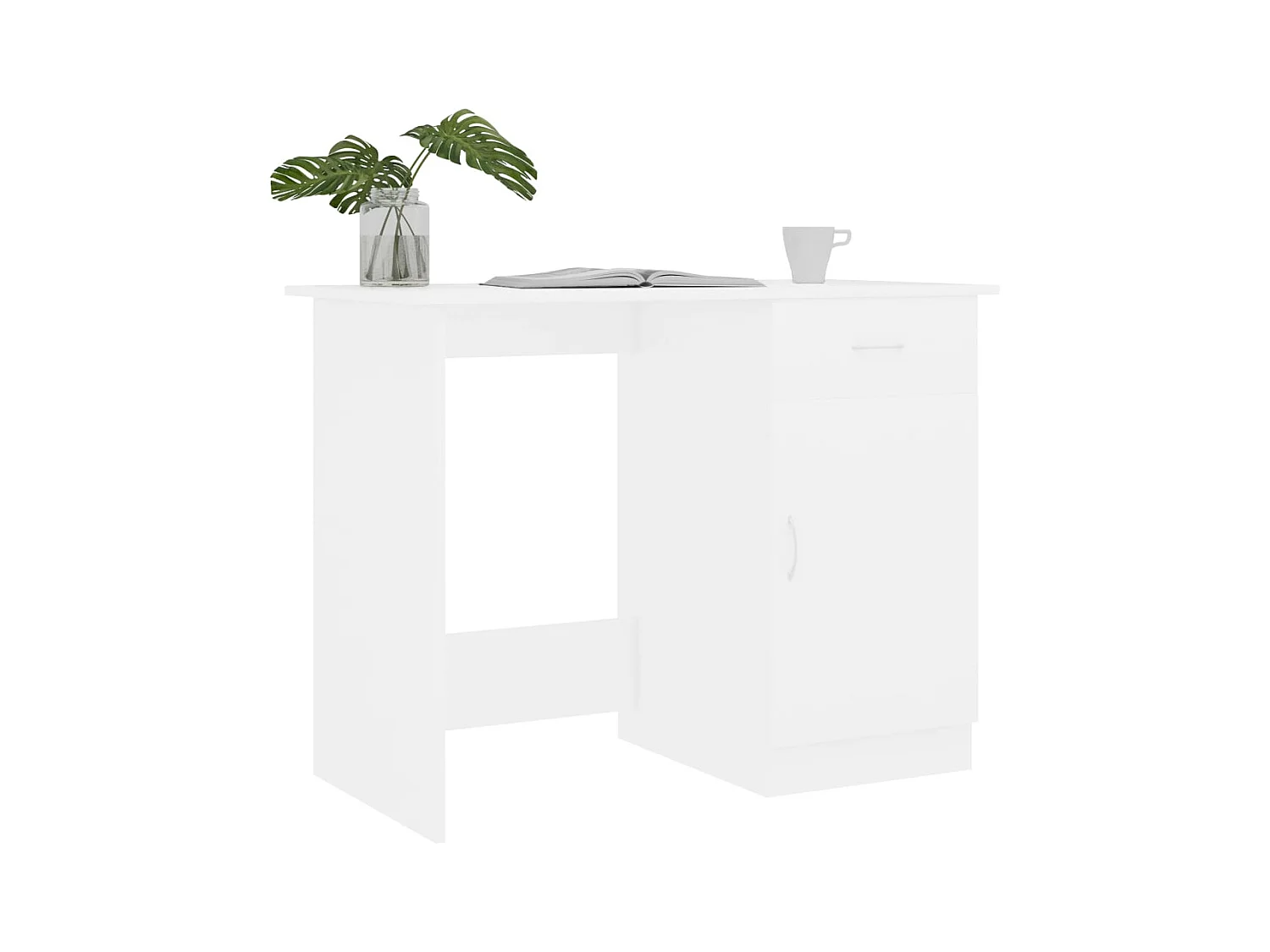 Adriano  Bureau Blanc 100x50x76 cm Bois d'ingénierie