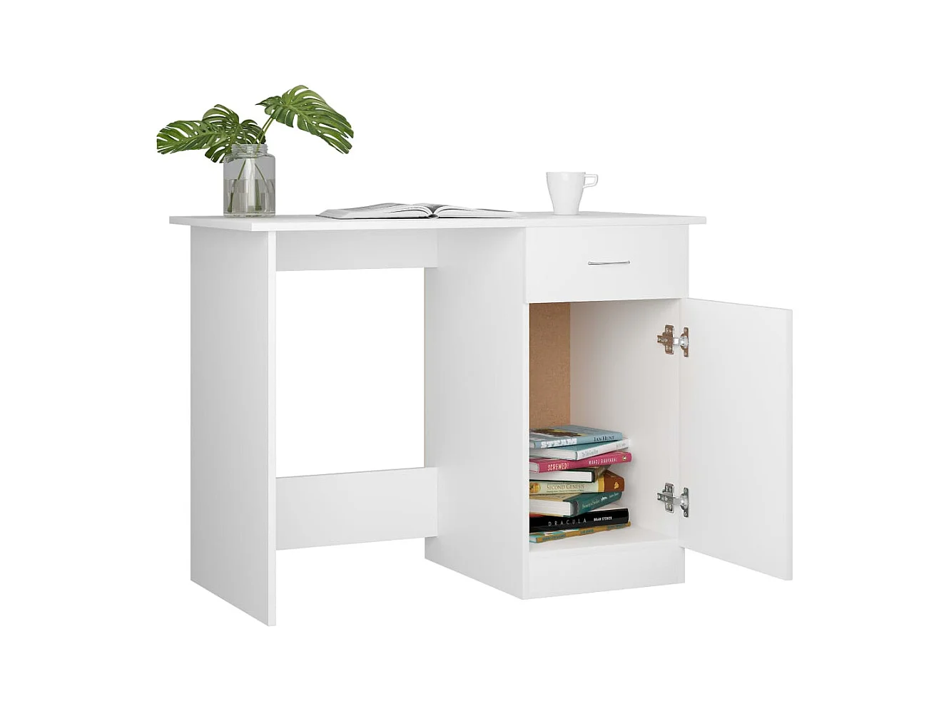 Adriano  Bureau Blanc 100x50x76 cm Bois d'ingénierie