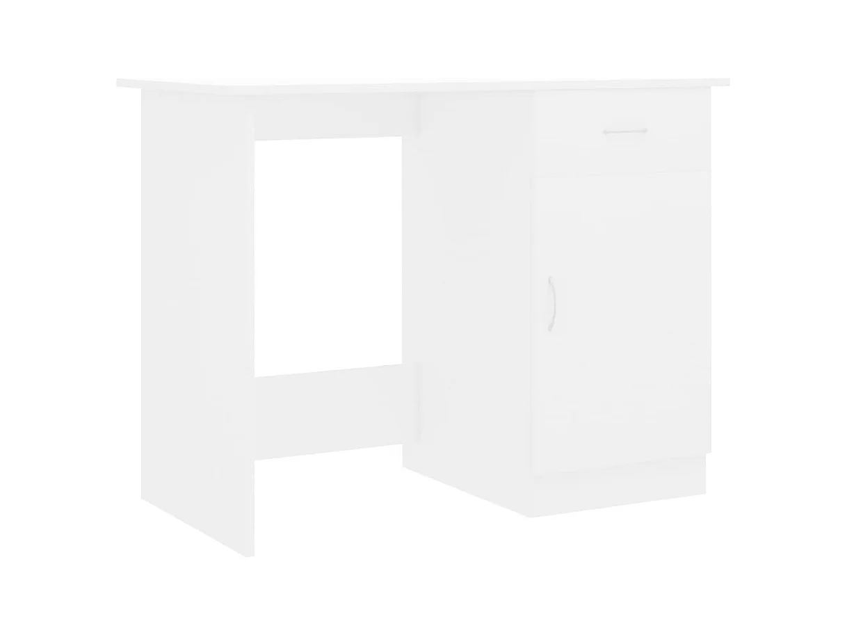 Adriano  Escritorio de madera contrachapada blanco 100x50x76 cm
