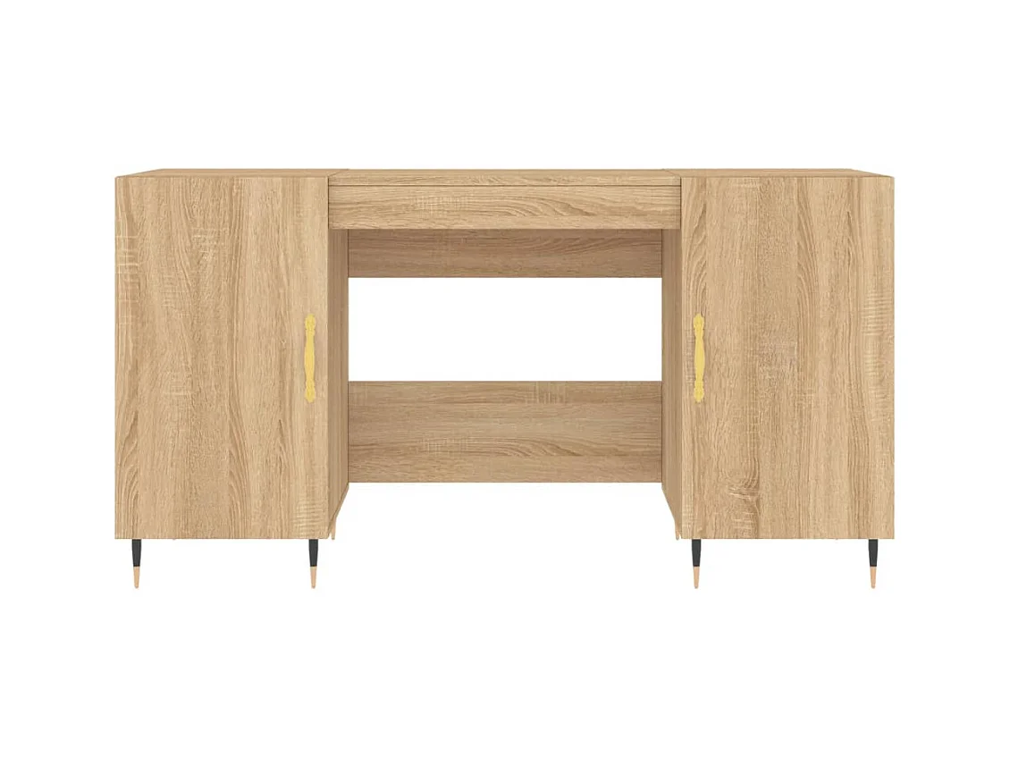 Kahina  Bureau chêne sonoma 140x50x75 cm bois d'ingénierie