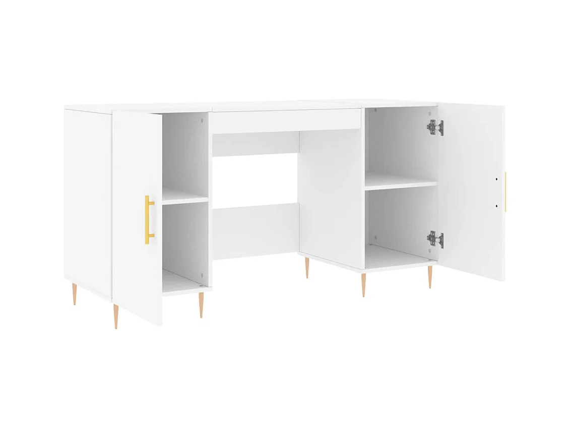 Anne-Marie  Bureau blanc 140x50x75 cm bois d'ingénierie