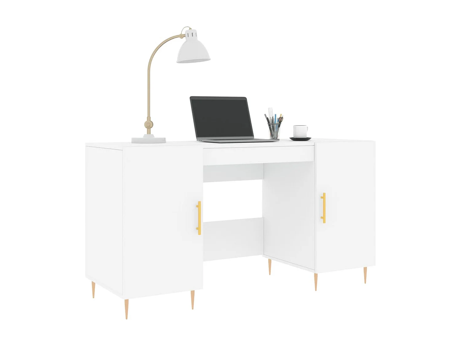 Anne-Marie  Bureau blanc 140x50x75 cm bois d'ingénierie