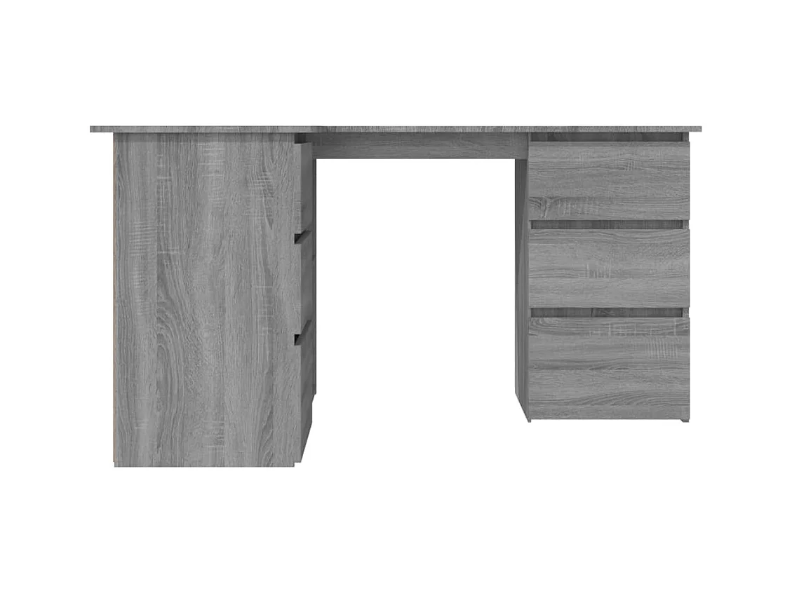 Savukoski  Bureau d'angle Sonoma gris 145x100x76 cm Bois d'ingénierie