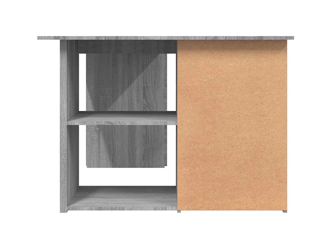 Savukoski  Bureau d'angle Sonoma gris 145x100x76 cm Bois d'ingénierie