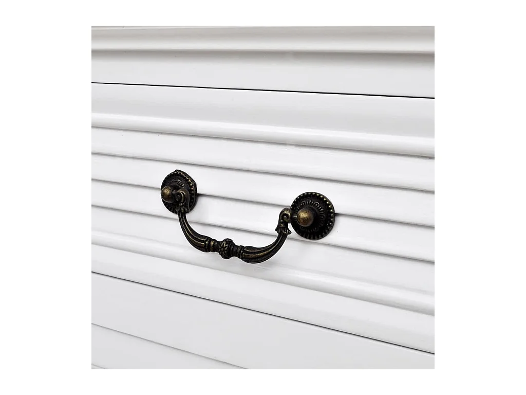 Garden Furniture -  Bureau à double piédestal Blanc 140 x 48 x 80 cm