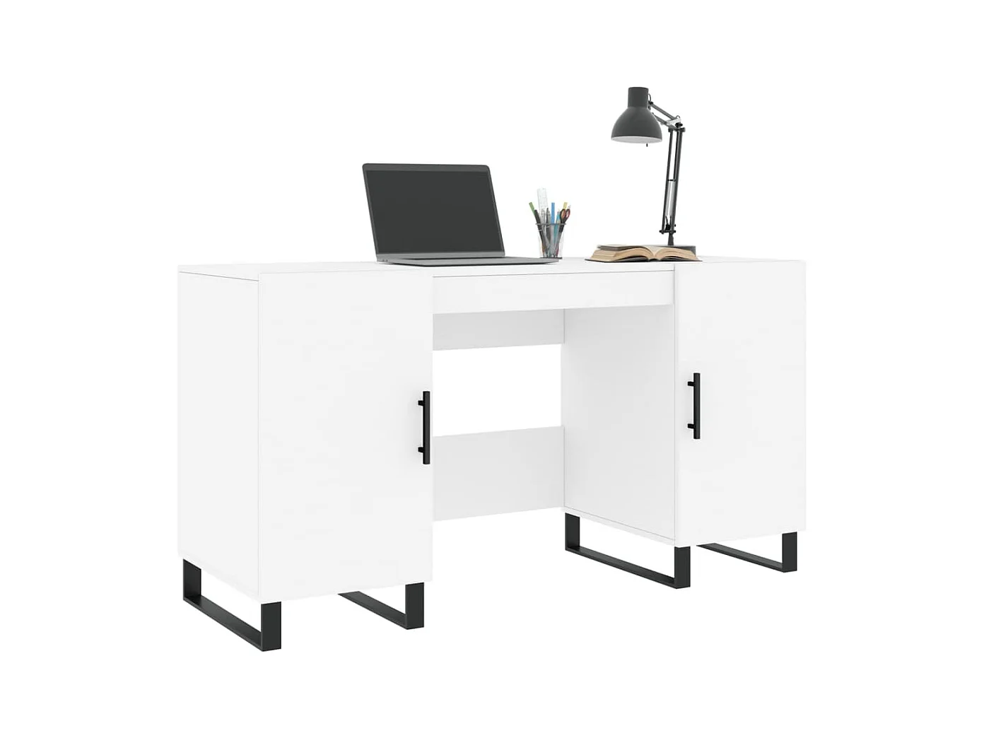 Sarlat-la-Canéda  Bureau blanc 140x50x75 cm bois d'ingénierie