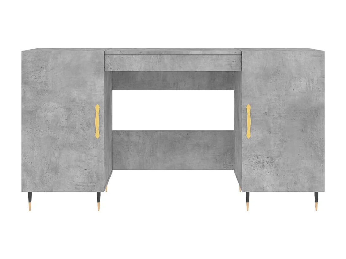 Kahina  Bureau gris béton 140x50x75 cm bois d'ingénierie