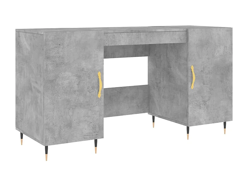 Kahina  Bureau gris béton 140x50x75 cm bois d'ingénierie
