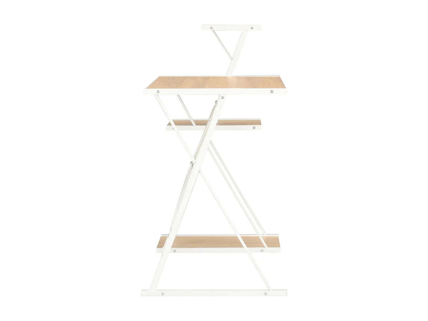 Sovran  Bureau avec étagère Blanc et chêne 116x50x93 cm