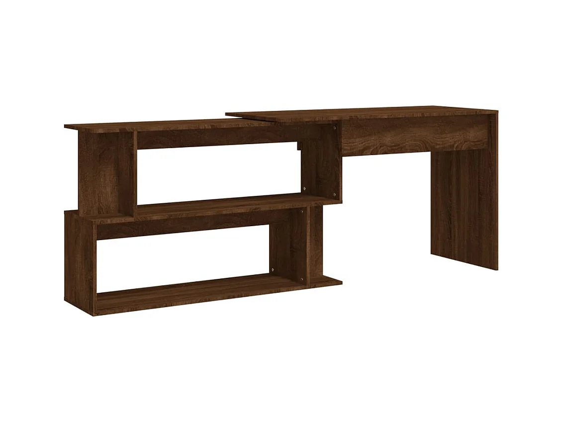 Jakobstad  Hoekbureau 200x50x76 cm bewerkt hout bruin eikenkleur