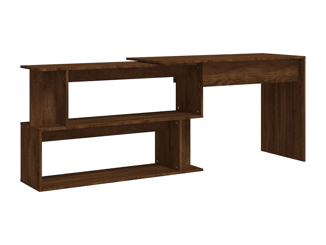 Jakobstad  Bureau d'angle Chêne marron 200x50x76 cm Bois d'ingénierie