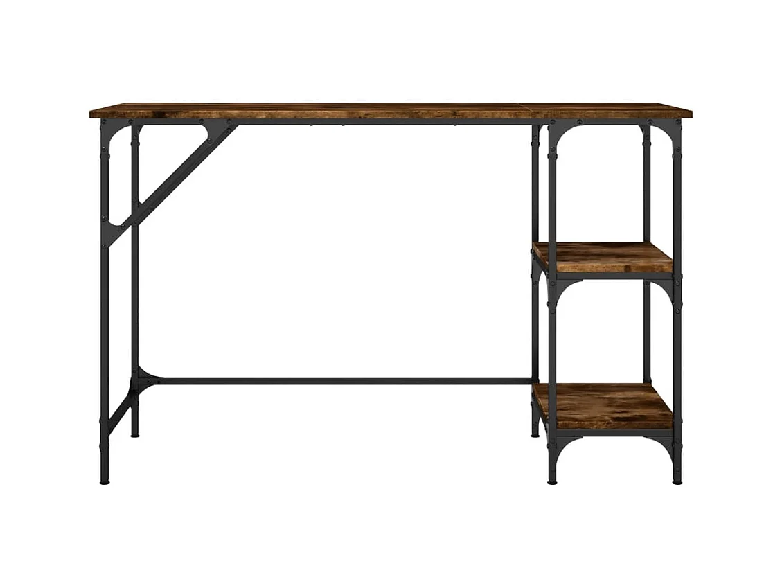 Zef  Bureau chêne fumé 120x50x75 cm métal et bois d'ingénierie
