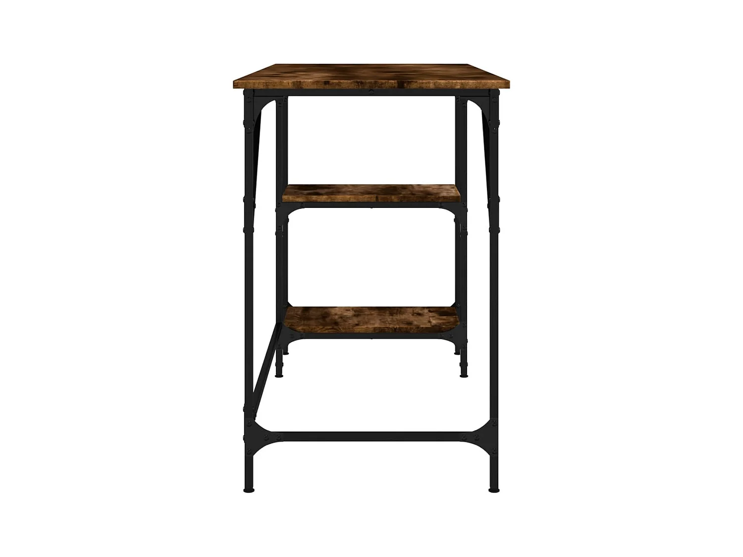 Zef  Bureau chêne fumé 120x50x75 cm métal et bois d'ingénierie