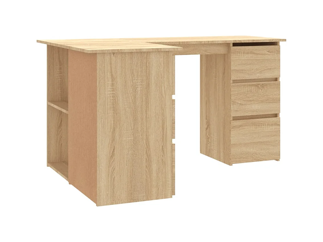 Savukoski  Bureau d'angle Chêne sonoma 145x100x76 cm Bois d'ingénierie