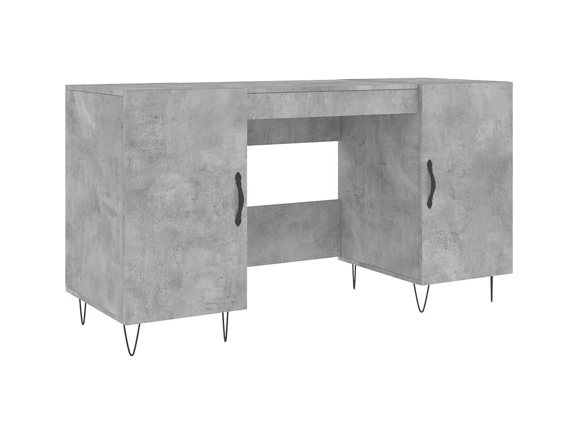 Jett  Bureau gris béton 140x50x75 cm bois d'ingénierie