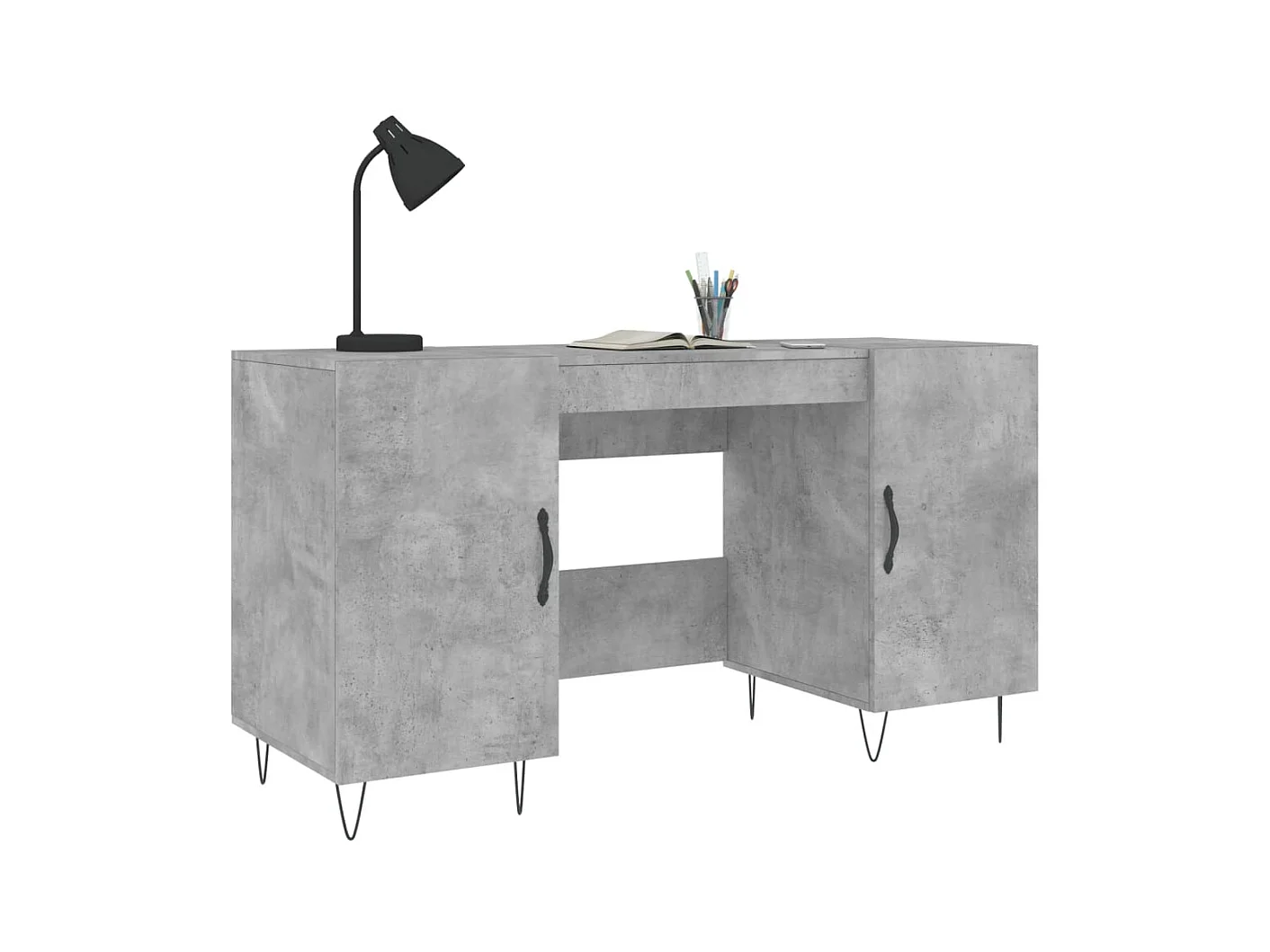 Jett  Bureau gris béton 140x50x75 cm bois d'ingénierie