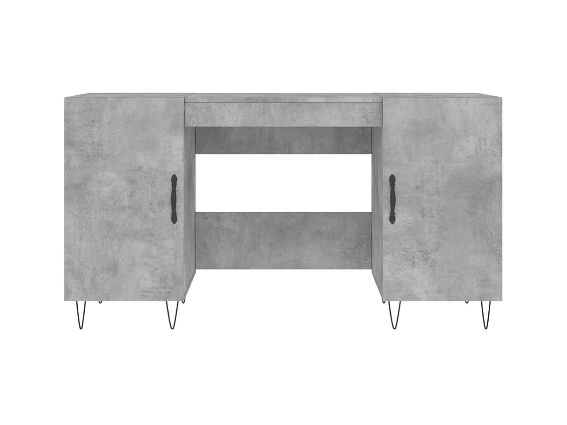 Jett  Bureau gris béton 140x50x75 cm bois d'ingénierie