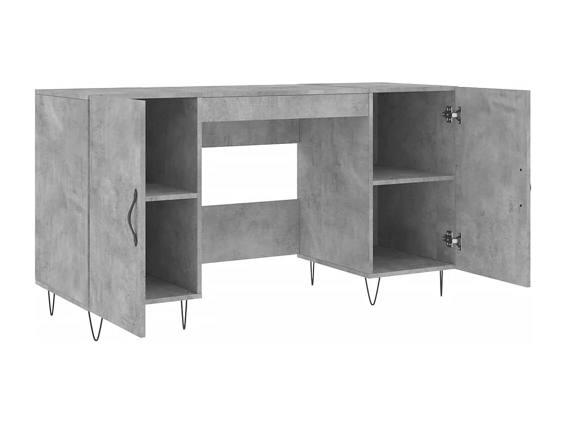 Jett  Bureau gris béton 140x50x75 cm bois d'ingénierie