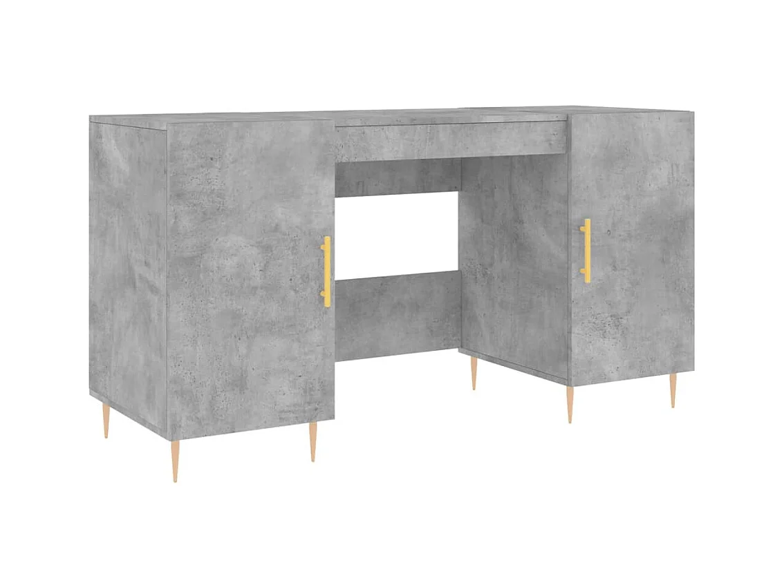 Anne-Marie  Bureau gris béton 140x50x75 cm bois d'ingénierie