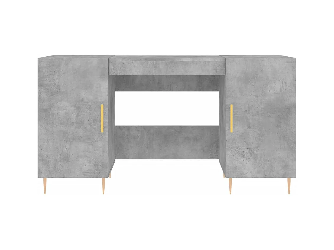 Anne-Marie  Bureau gris béton 140x50x75 cm bois d'ingénierie
