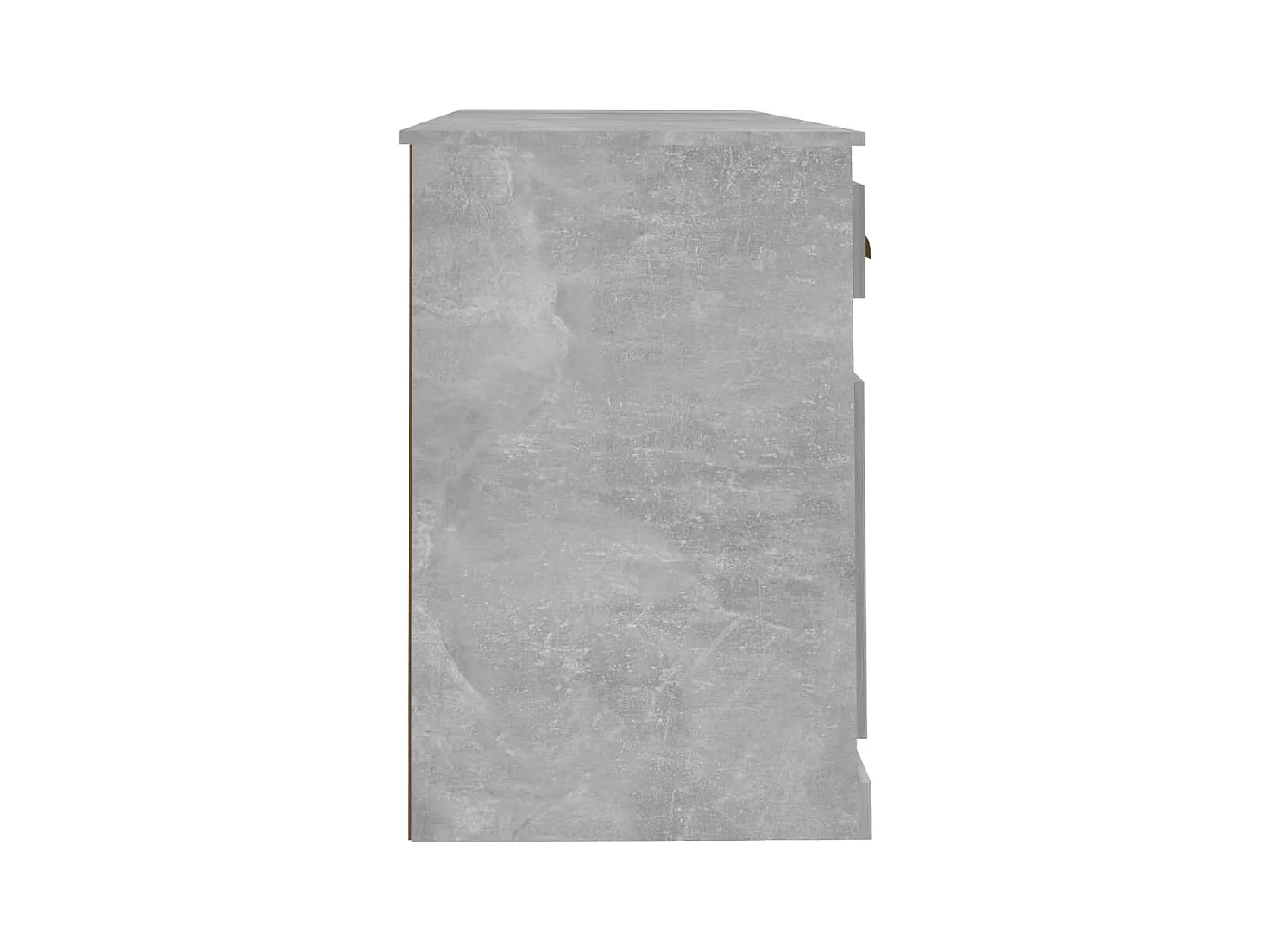 Hakan  Bureau avec armoire gris béton bois d'ingénierie